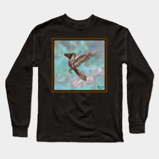 Bird in the Hand Veterinary exotic birds hands woman girl female feminine grey songbird nature lover loves avian Hummingbird Brown Blue Green Long Sleeve T-Shirt